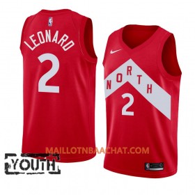 Maillot NBA Toronto Raptors Kawhi Leonard 2 2018-19 Nike Rouge Swingman - Enfant